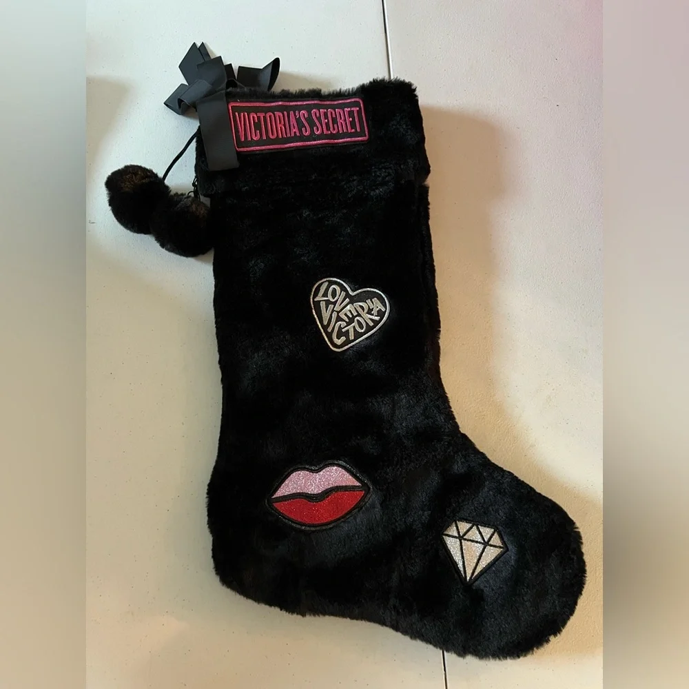 Victoria’s Secret black holiday Christmas stocking